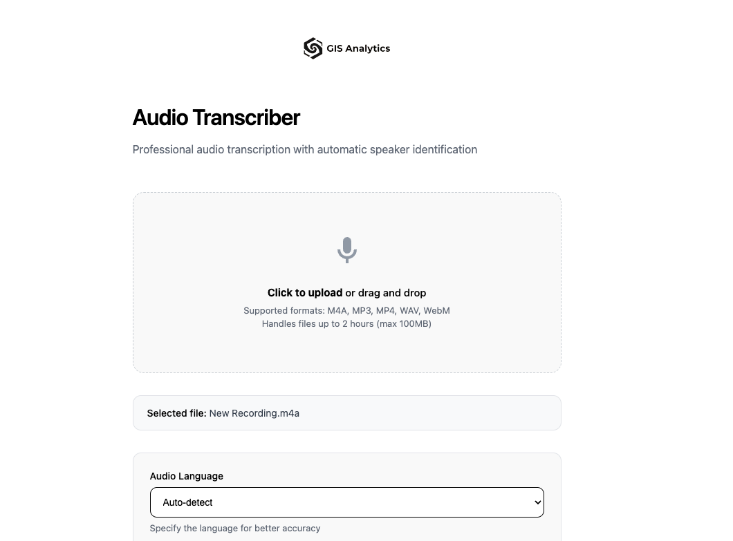 Transforming Audio Intelligence: GIS Analytics Launches AI-Powered Transcription with Speaker Identification